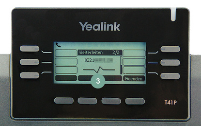 Yealink T41P Anruf weiterleiten Schritt 3