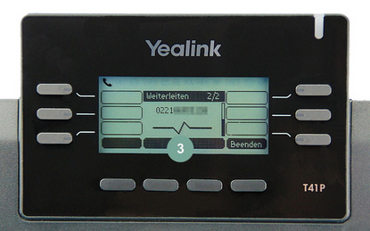 Yealink T41P Anruf weiterleiten Schritt 3