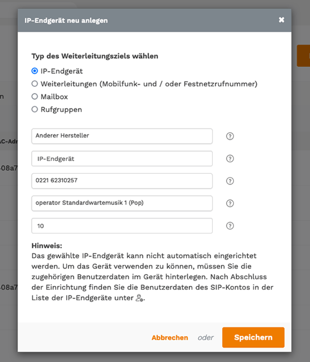 Gigaset N510 IP PRO: Ziel anlegen