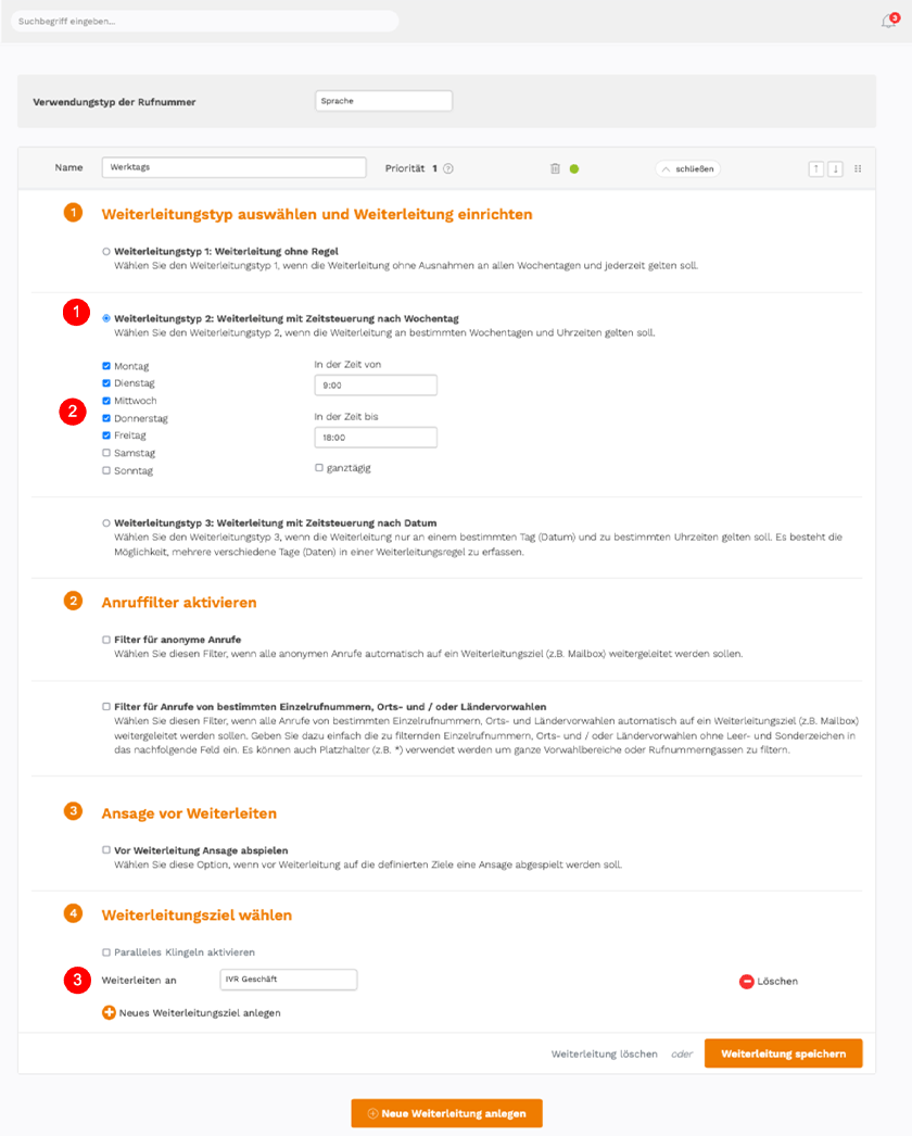 Operator Fallbeispiel 3 Werktagsregelung